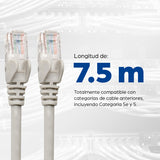 CABLE INT PATCH CAT 6 7.6M (25.0 F) UTP GRIS CABLE DE RED