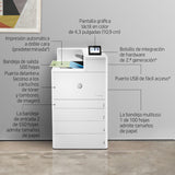 HP Color LaserJet Enterprise LaserJet Enterprise M856dn Color Impresora, Solo Ethernet; A doble cara Impresora Laser WiFi Blanco