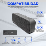 BOCINA VORAGO BLUETOOTH / MSD / USB / 3.5MM TELA GRIS BSP-150 GRY