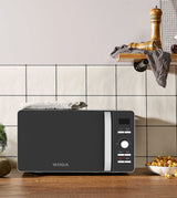 WINIA KOS-61HW microondas Negro, Blanco Solo microondas Mostrador 19.8 L 700 W, Pantalla incorporada, LED