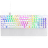NZXT Function 2 teclado Juego USB Inglés de EE.UU. Blanco, Tamaño completo (100%), Alámbrico, Interruptor de llave óptic