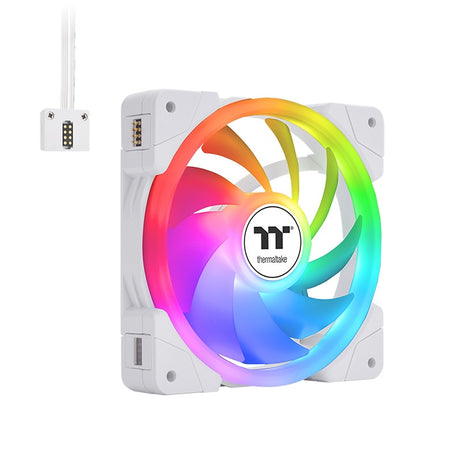 Thermaltake SWAFAN EX12 ARGB Gabinete de la computadora Enfriador de aire 12 cm Blanco 3 pieza(s), 500 RPM, 2000 RPM