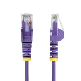 StarTech.com Cable de Red Ethernet CAT6 Delgado sin Enganches Morado de 10m - Cable RJ45 Snagless Slim de 28AWG - Alambr