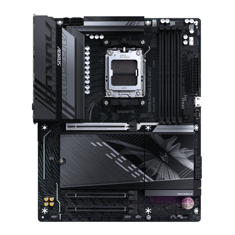 GIGABYTE B850 AORUS ELITE WIFI7 Placa Base - Procesadores AMD Ryzen Serie 9000, VRM digital de 14+2+2 fases, hasta 8200MHz DDR5 (OC), 1xPCIe 5.0 + 2xPCIe 4.0 M.2, LAN 2.5, WIFI 7, USB 3.2 Gen 2x2 placas base AMD Zócalo AM5 Zócalo AM5 DDR5-SDRAM
