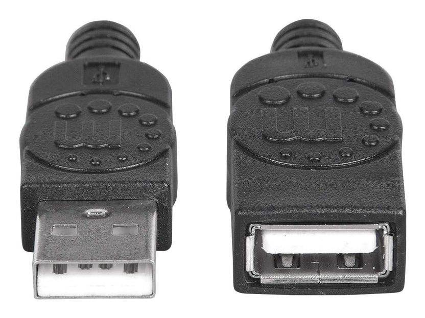 Manhattan Cable de Extensión USB 2.0 de Alta Velocidad, Macho/Hembra, Negro