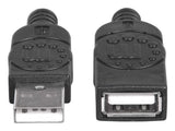 Manhattan Cable de Extensión USB 2.0 de Alta Velocidad, Macho/Hembra, Negro