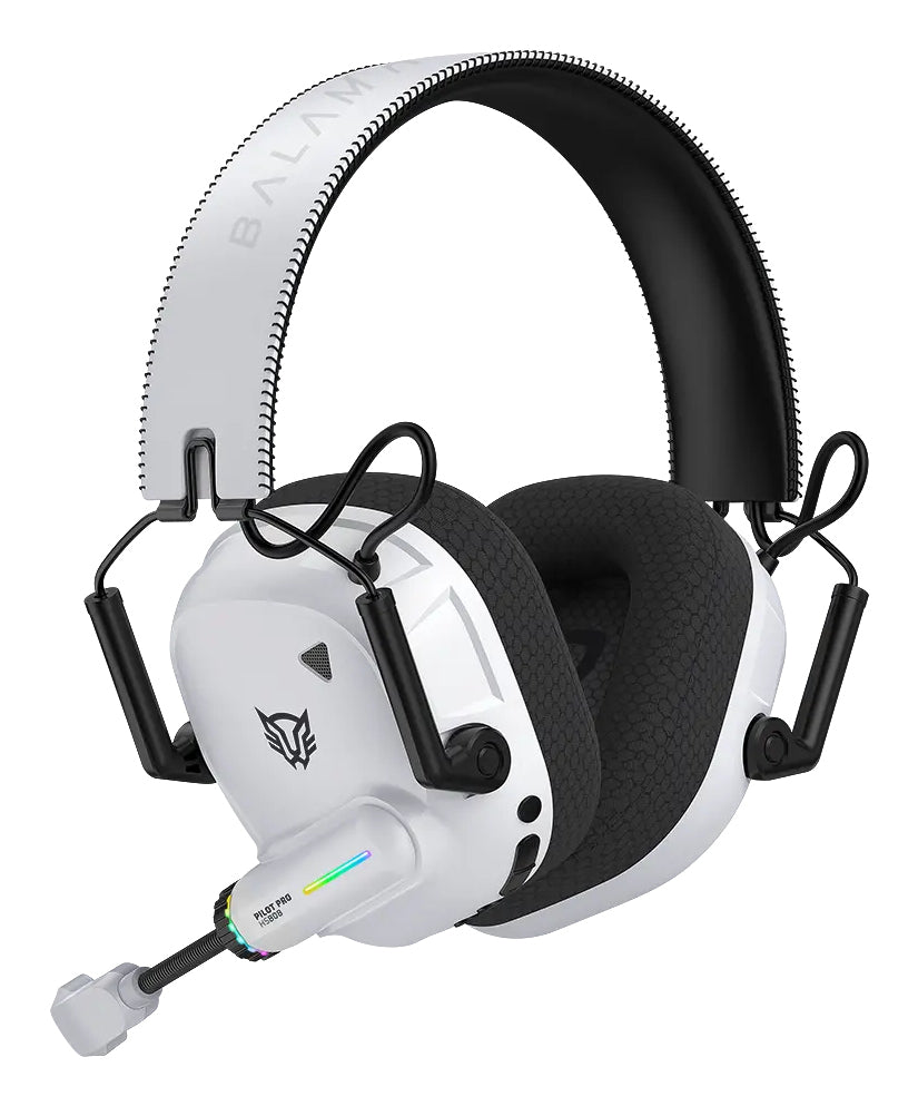 Balam Rush Pilot Pro HS808 Auriculares Inalámbrico y alámbrico Diadema Juego USB Tipo C Bluetooth Negro, Blanco