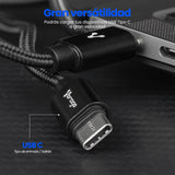 Vorago CAB-124-BK cable de transmisión Negro 1 m USB C