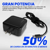 CARGADOR VORAGO AU-501 TIPO C  45W MULTIDISPOSITIVOS NEGRO
