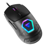 MOUSE GAME FACTOR MOG530, CARCASAS INTERCAMBIABLES, PIXART 3327, 12,000 DPI, RGB, USB, NEGRO