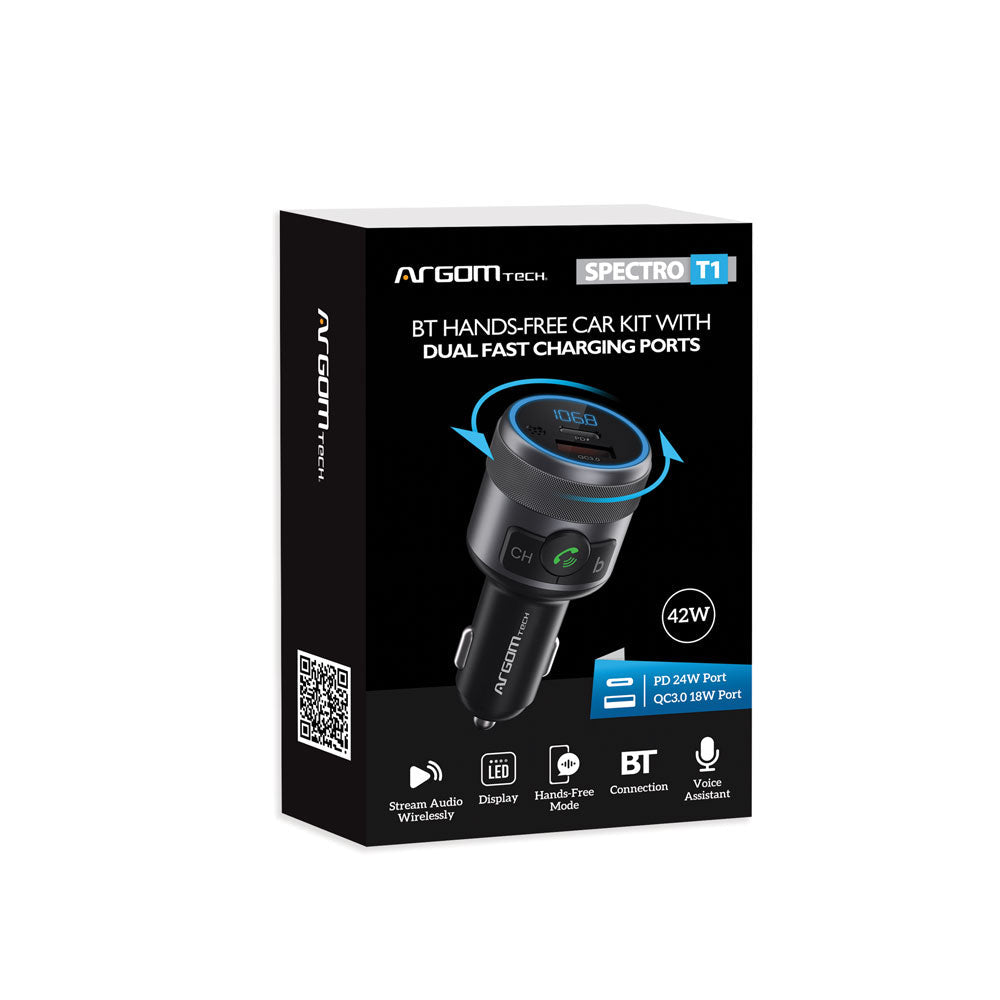 ArgomTech ARG-AC-0343BK cargador de dispositivo móvil Universal Negro Encendedor de cigarrillos Carg