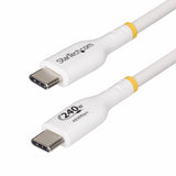 StarTech.com Cable de Carga para Portátil USB-C de 3m - Cable USB Tipo C USB 2.0 para Portátil - Blanco - Cable con Cert