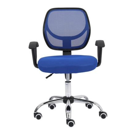 Nextep NE-650SA silla para oficina o computadora asiento acolchado respaldo de malla, Azul, Azul, Tela
