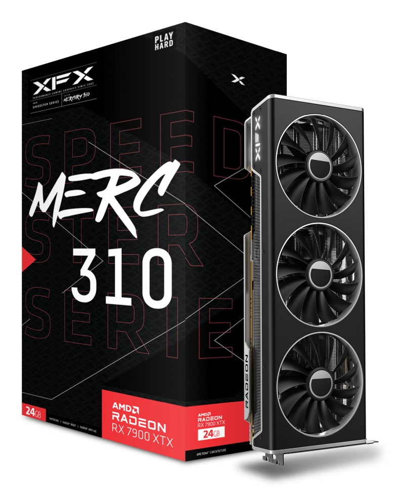 XFX MERC 310 AMD Radeon RX 7900 XTX 24 GB GDDR6, 384 Bit, 3840 x 2160 Pixeles, PCI Express 4.0