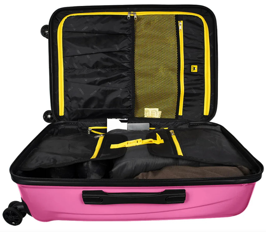 Skypeak PRL-240190205PK equipaje Maleta Caparazón duro Rosa 65.77 L Acrilonitrilo butadieno estireno (ABS), Policarbonat