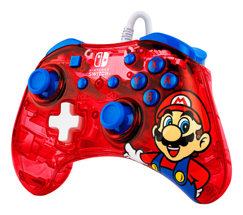 PDP Rock Candy: Mario Punch Mandos y volantes Gamepad Nintendo Switch, Nintendo Switch Lite, Nintendo Switch OLED Alámbr