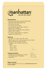 Manhattan Carro de carga USB-C (armario) para 32 dispositivos (iPad hasta 13", MacBook Air hasta 15", Chromebo