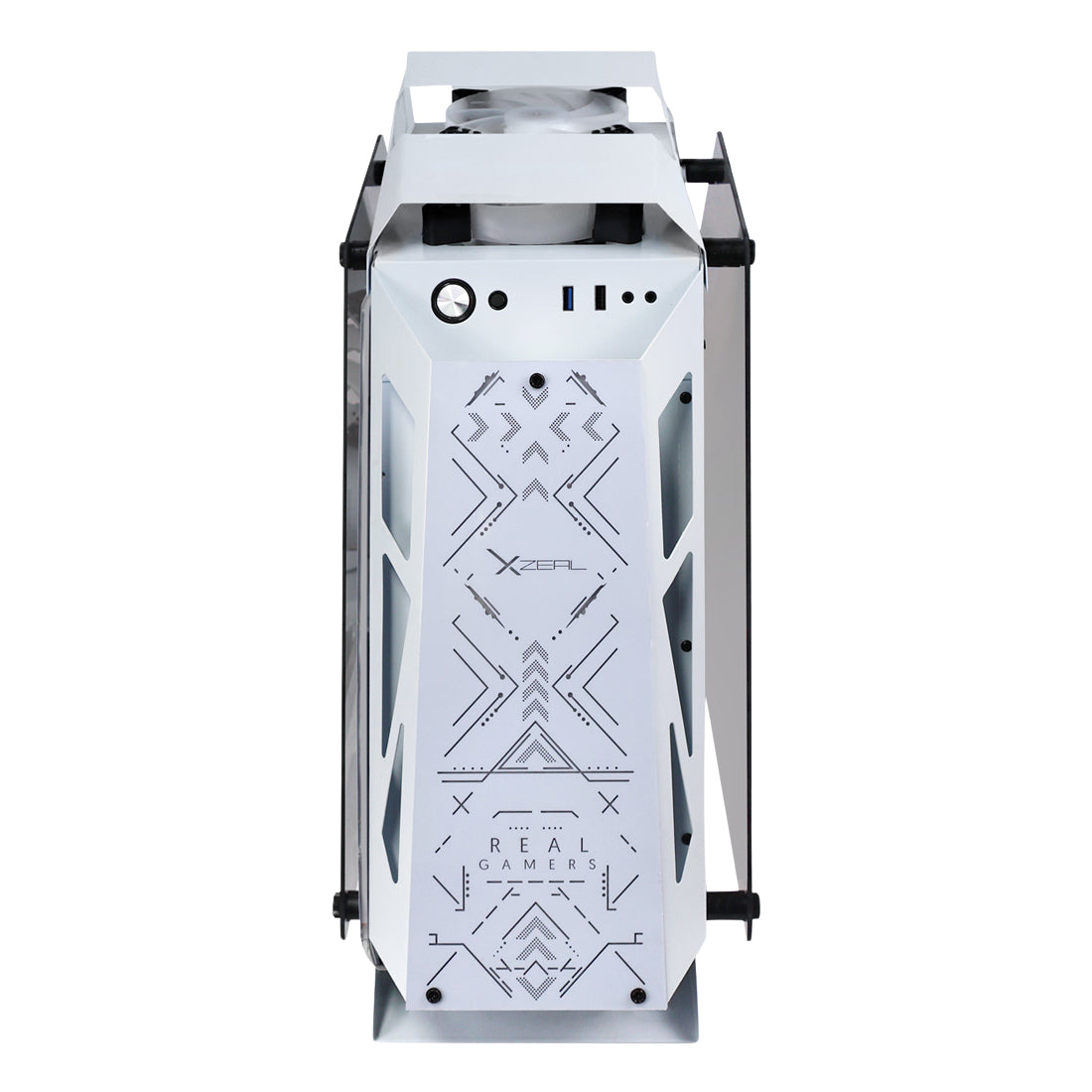 Gabinete Gamer Micro Tower Xzeal IR02 M-ATX Panel Izq. Vidrio + Panel Der. Vidrio + Metal 1xUSB1.0 + 1xUSD3.0 + 3.5 mm +