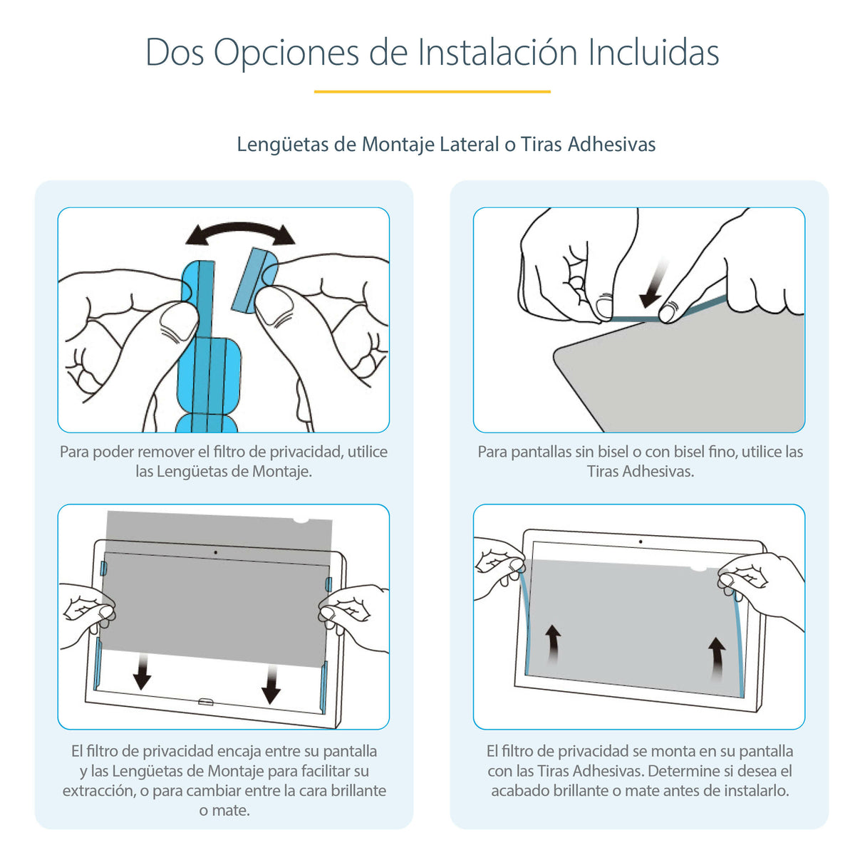 StarTech.com Filtro Universal de Privacidad para Pantallas de 24IN Monitor