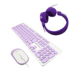 Perfect Choice PC-201724 teclado Ratón incluido Hogar USB Púrpura, Alámbrico