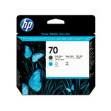 HP Cabezal de impresión HP 70 negro mate y cian Impresora Inyección de tinta térmica