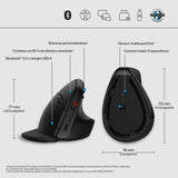 HP Ratón vertical ergonómico HP 925 Ratón Oficina RF Wireless + Bluetooth 4000 DPI Rueda
