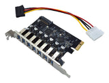 X-Media XM-PEX-U307 tarjeta o adaptador de interfaz Interno USB 3.2 Gen 1 (3.1 Gen 1), PCIe, Metálico, Marina