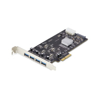 StarTech.com Tarjeta PCI Express de 4 Puertos USB-A - Tarjeta PCIe USB 3.2 de 5Gbps - 4 Controladores USB Independientes