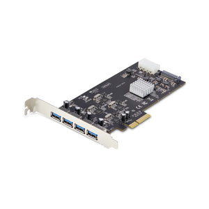 StarTech.com Tarjeta PCI Express de 4 Puertos USB-A - Tarjeta PCIe USB 3.2 de 5Gbps - 4 Controladores USB Independientes