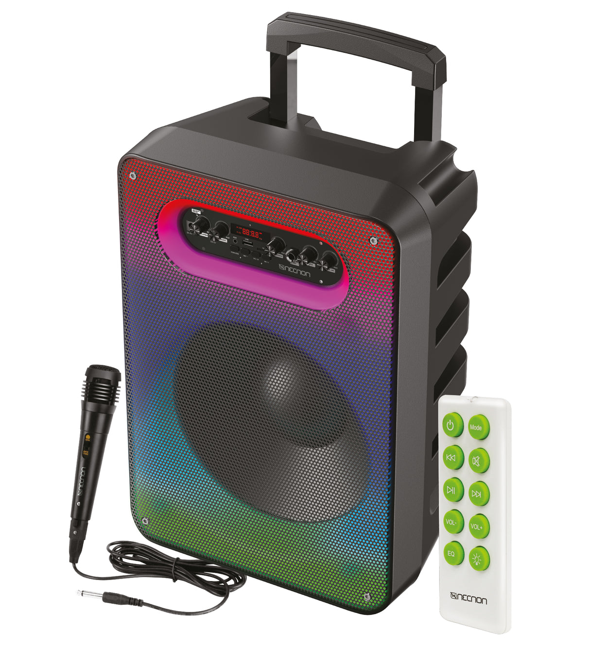 Necnon NB-12F Altavoz portátil estéreo Negro 30 W, 150 - 20000 Hz, 4 Ohmio