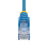 StarTech.com Cable Cat6 de 30 cm - Delgado - con Conectores RJ45 sin Enganches - Azul, U/UTP (UTP)