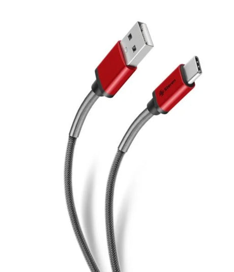 Steren USB-3955 cable USB 1,2 m USB A USB C Negro, Rojo
