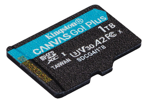 Kingston Technology 1 TB microSDXC Canvas Go Plus Gen4 200R A2 U3 Paquete individual sin ADP Memorias flash 1 TB MicroSD