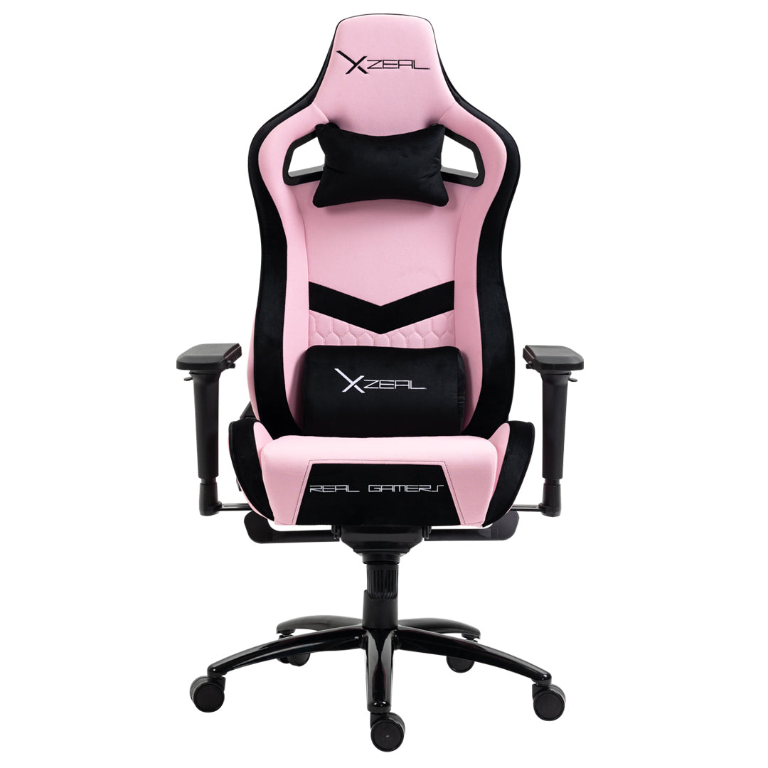 XZEAL XZSLT50 Silla para videojuegos universal Asiento acolchado Negro, Rosa