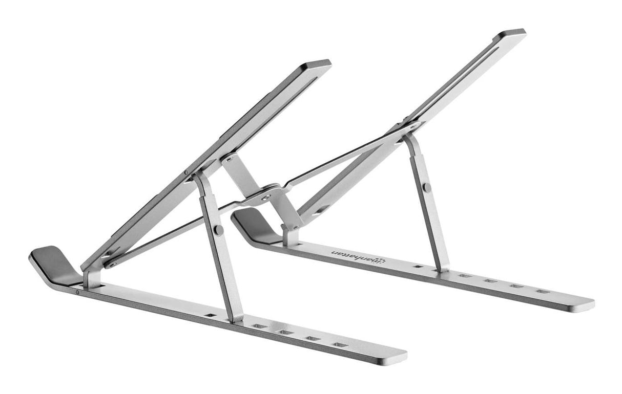 Manhattan 462600 Laptop Soporte para ordenador portátil Aluminio Aluminio, Silicona, Acero 39,6 cm (15.6")