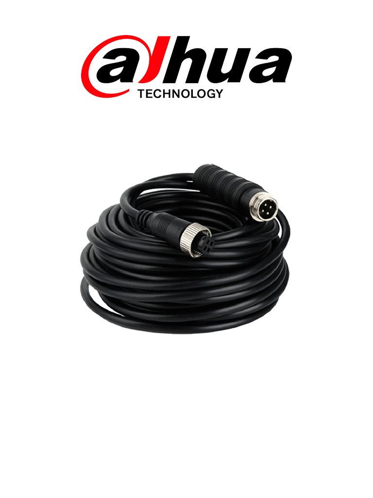 Cable extensor de video y audio analógico Dahua MCNU-GXF4-GXM4-6 de 6 Metros/ Conectores M12 hembra a M12 macho/ 4 Pines