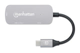 Manhattan Hub/dock USB-C, puertos (3): HDMI, USB-A y USB-C, con Power Delivery (PD) 100 W- requiere cargador USB-C exter