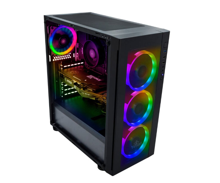 Yeyian Katana R02 AMD Ryzen™ 5 5600X 16 GB DDR4-SDRAM 1 TB SSD NVIDIA GeForce RTX 3070 Windows 10 Home Tower PC Negro