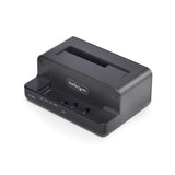 StarTech.com Clonador NVMe M.2 a SATA de 2.5/3.5 - Dock Duplicador Autónomo de 2 Bahías para SSD - Bidireccional NVMe a