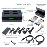 StarTech.com Clonador Borrador Autónomo USB 3.0 / eSATA a SATA de 4 Bahías para Discos Duros y SSDs 1:3 - Docking Statio