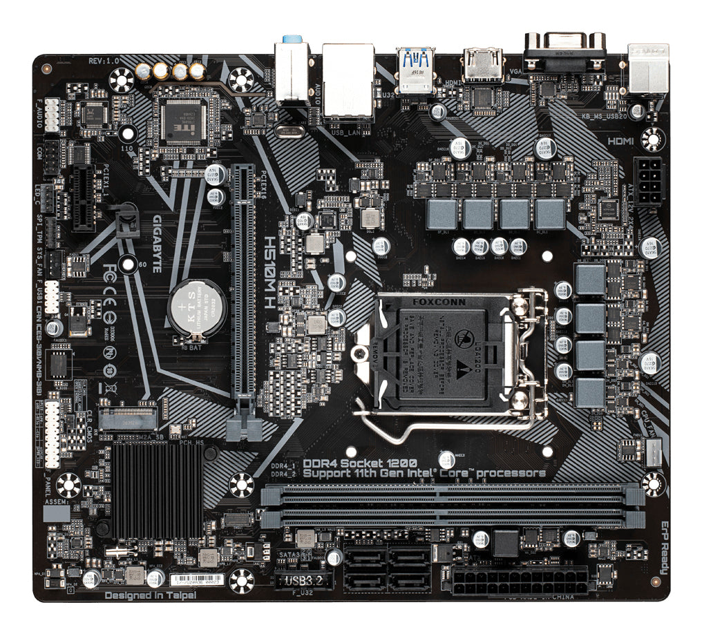 GIGABYTE H510M H placas base Intel LGA 1200 (Socket H5) LGA 1200 (Socket H5) DDR4-SDRAM