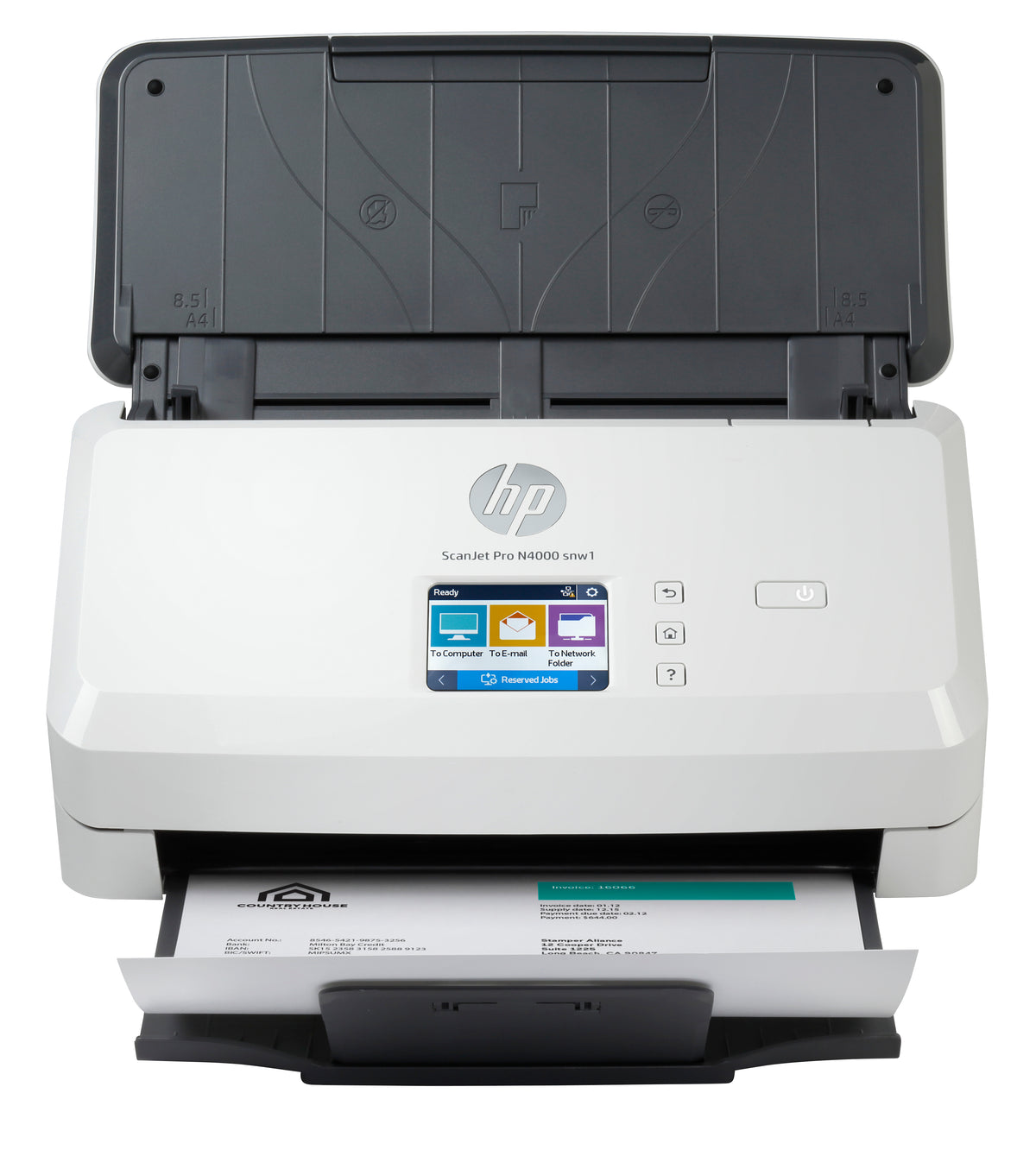 6FW08A - Escáner HP ScanJet Pro N4000 snw1 con alimentación de hojas