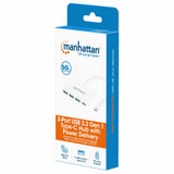 Manhattan 168434 hubs de interfaz USB 3.2 Gen 1 (3.1 Gen 1) Type-C 3 1 4