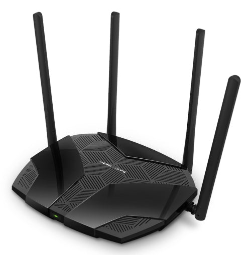 Mercusys MR80X router inalámbrico Gigabit Ethernet Doble banda (2,4 GHz / 5 GHz) Negro, Wi-Fi 6 (802.11ax), Router de me