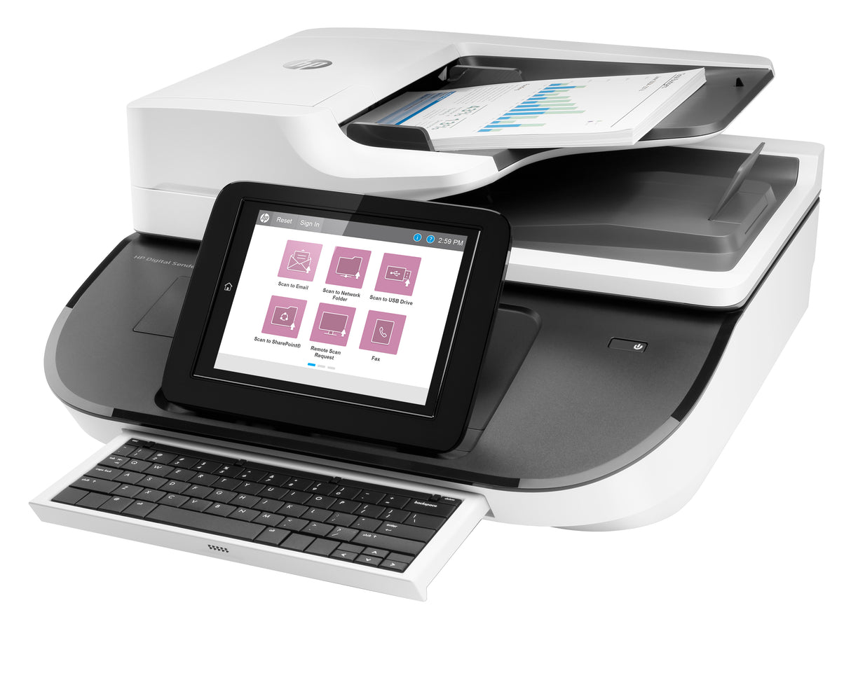 HP Digital Sender Flow 8500 fn2 Escáner de cama plana, LCD, Tocar, CSV