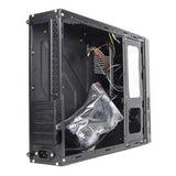 Gabinete Oficina Keelan Slim ITX Stylos 2xUSB 1.0+1xUSB 3.0+puerto 3.5mm+línea roja con fuente de poder 550W