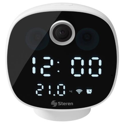 Cámara Steren con Reloj Digital 2MP/VGA FHD 1080p/VGA15 FPS 90° WiFi
