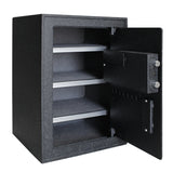XE Seguridad CFBM-50 caja fuerte Caja fuerte portátil Negro, Lector de huellas dactilares, Llave, Cerradura con combinac