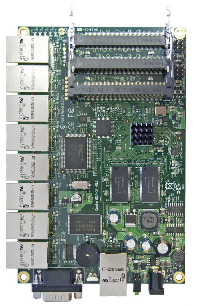 RB493, RB 9 Eth 3 miniPCI 300Mhz CPU 64MB RAM LN4
