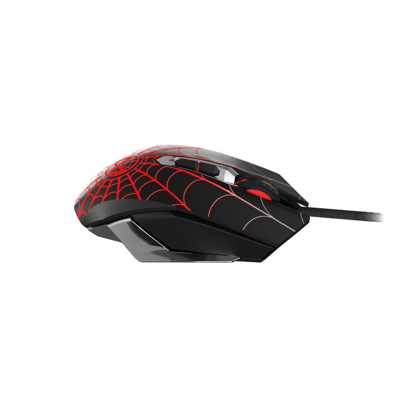 Xtech XTM-M520SM ratón Juego Ambidiestro USB tipo A Óptico 2400 DPI, Negro, Rojo